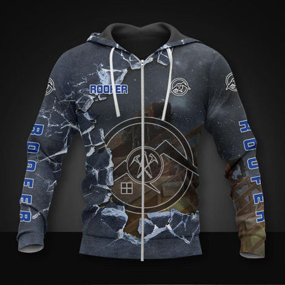 The Roofer Man Green 3D All Over Printed Shirts For Men