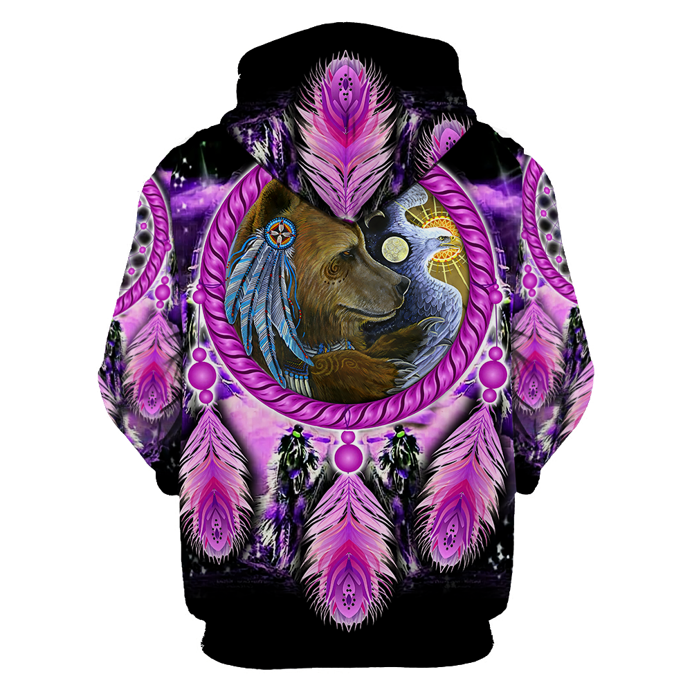 Native American Bear 3D All Over Printed Shirts JJ21052001 - Amaze Style™-Apparel