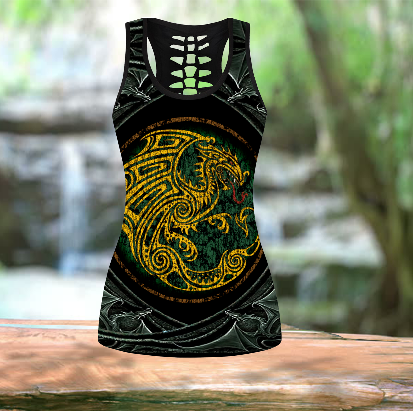 tattoos legging + hollow tank combo HAC010901