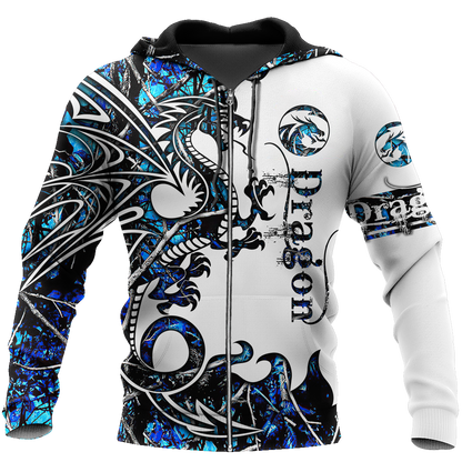 Blue Dragon 3D Hoodie Shirt For Men And Women