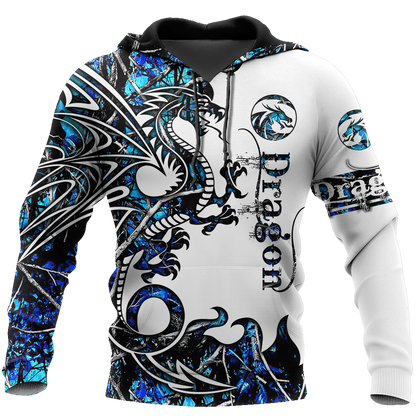 Blue Dragon 3D Hoodie Shirt For Men And Women