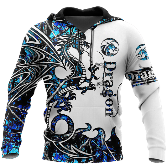 Blue Dragon 3D Hoodie Shirt For Men And Women