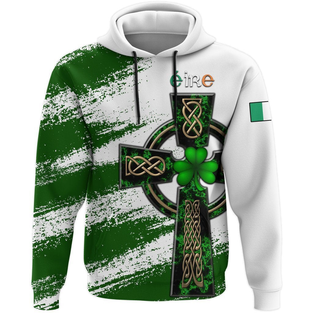 Premium Unisex Hoodie Irish St.Patrick Celtic Cross