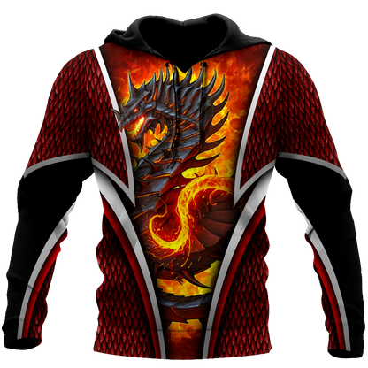 Premium Fire Dragon All Over Printed Shirts For Men And Women MEI