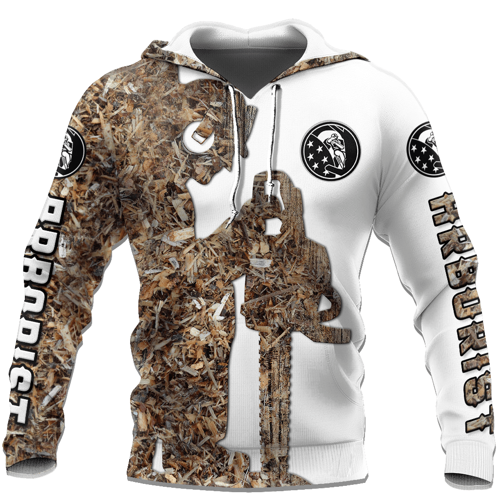 Premium Unisex Sawdust Pattern All Over Printed Arborist Shirts MEI