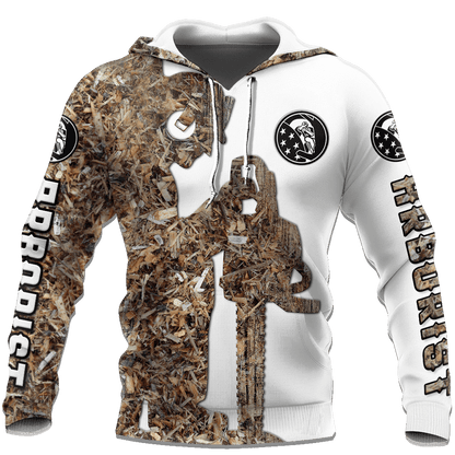Premium Unisex Sawdust Pattern All Over Printed Arborist Shirts MEI