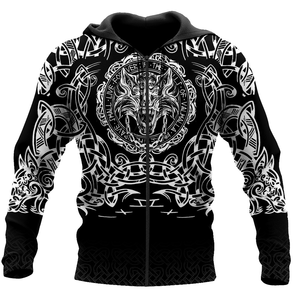 Fenrir Viking 3D Over Printed Hoodie for Men and Women-ML