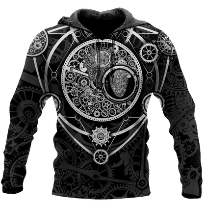 Steampunk Heart of Mechanic 3D Over Printed Hoodie for Men and Women-ML