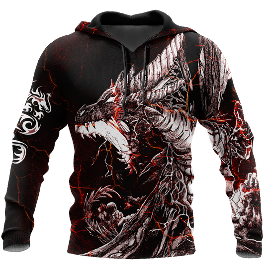 Red Black Tattoo Dragon Hoodie T Shirt For Men and Women HAC190502-NM-Apparel-NM-Hoodie-S-Vibe Cosy™
