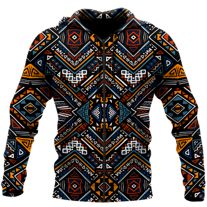 African Pattern Hoodie MH230620-ML-Apparel-ML-Zipped Hoodie-S-Vibe Cosy™