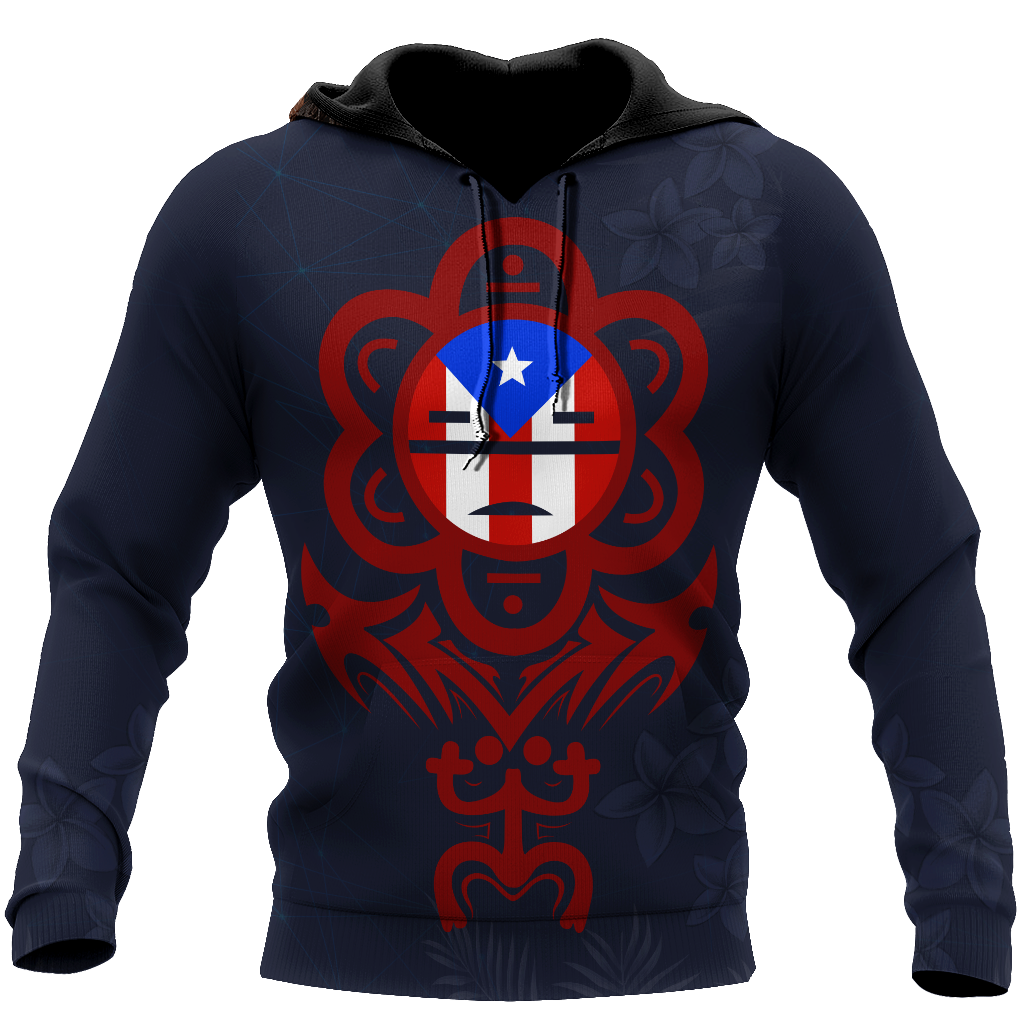 Puerto Rico Sol Taino All Over Print Shirts And Short NTN06202001-Apparel-TQH-Hoodie-S-Vibe Cosy™