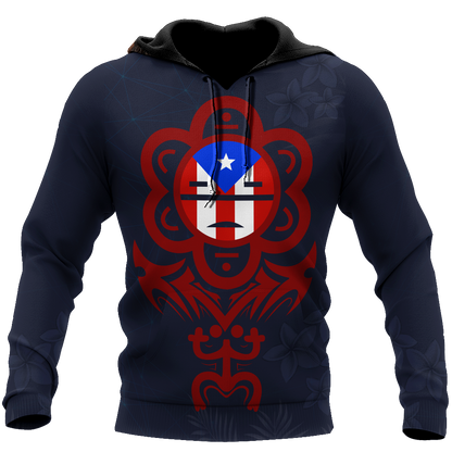 Puerto Rico Sol Taino All Over Print Shirts And Short NTN06202001-Apparel-TQH-Hoodie-S-Vibe Cosy™