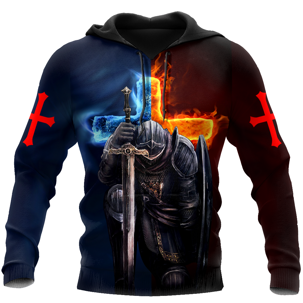 Knight Templars A Child Of God A Man Of Faith A Warrior Of Christ 3D All Over Printed Shirts For Men and Women Pi05092004S