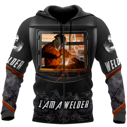 Awesome Welder All Over Printed Hoodie MEI