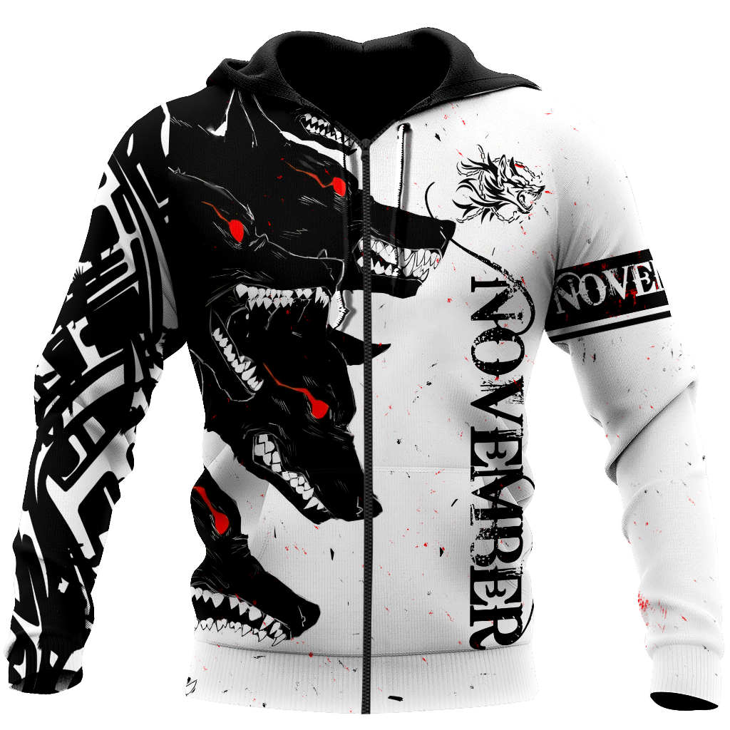 The Dark Wolf November 3D All Over Printed Unisex Deluxe Hoodie ML