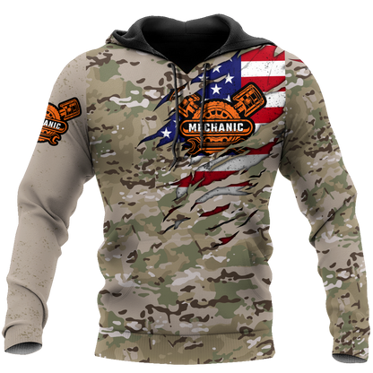 Mechanic Camo 3D All Over Printed Hoodie For Men and Women TN
