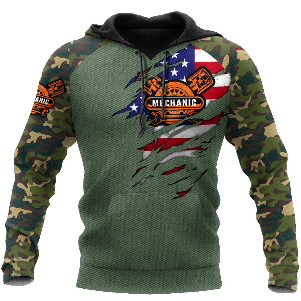 Mechanic Camo 3D All Over Printed Hoodie For Men and Women TN