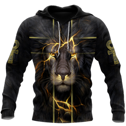 Black King-I Am Who I Am Ankh Symbol  3D All Over Printed Shirts For Men and Women Pi11062003S1