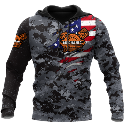 Mechanic Camo 3D All Over Printed Hoodie For Men and Women TN