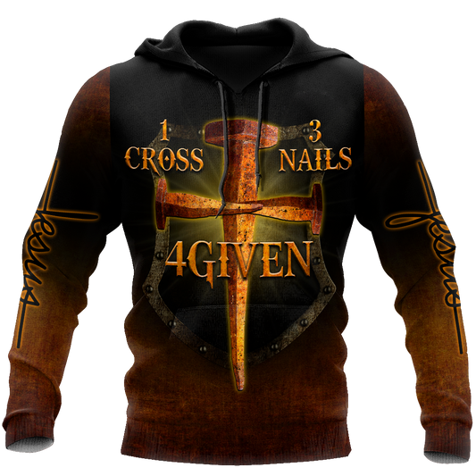 1 Cross 3 Nails 4 Given  3D All Over Printed Shirts For Men and Women Pi30062002