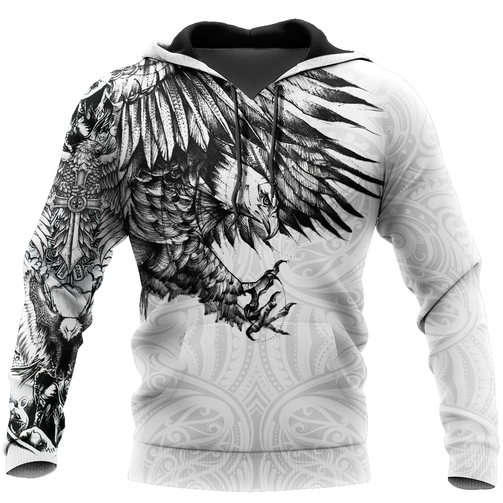 Eagle Tattoo Art Hoodie T Shirt For Men and Women HAC300503-NM-Apparel-NM-Hoodie-S-Vibe Cosy™