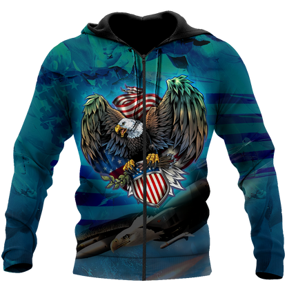 Beautiful All Over Printed American Eagle Hoodie MH1209201-MEI