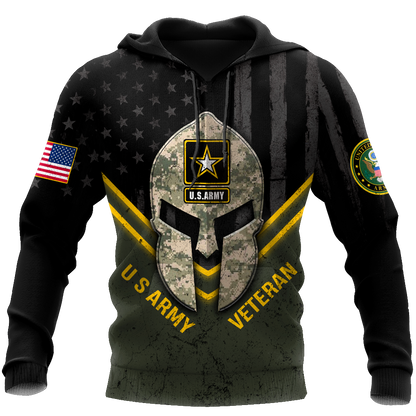 Spartan Soldier US Veteran 3D All Over Printed Shirt Hoodie Pi21082002