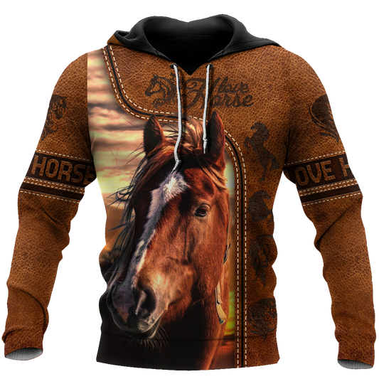 Love Horse 3D All Over Printed Shirt Hoodie For Men And Women Pi150401 - Amaze Style™-Apparel