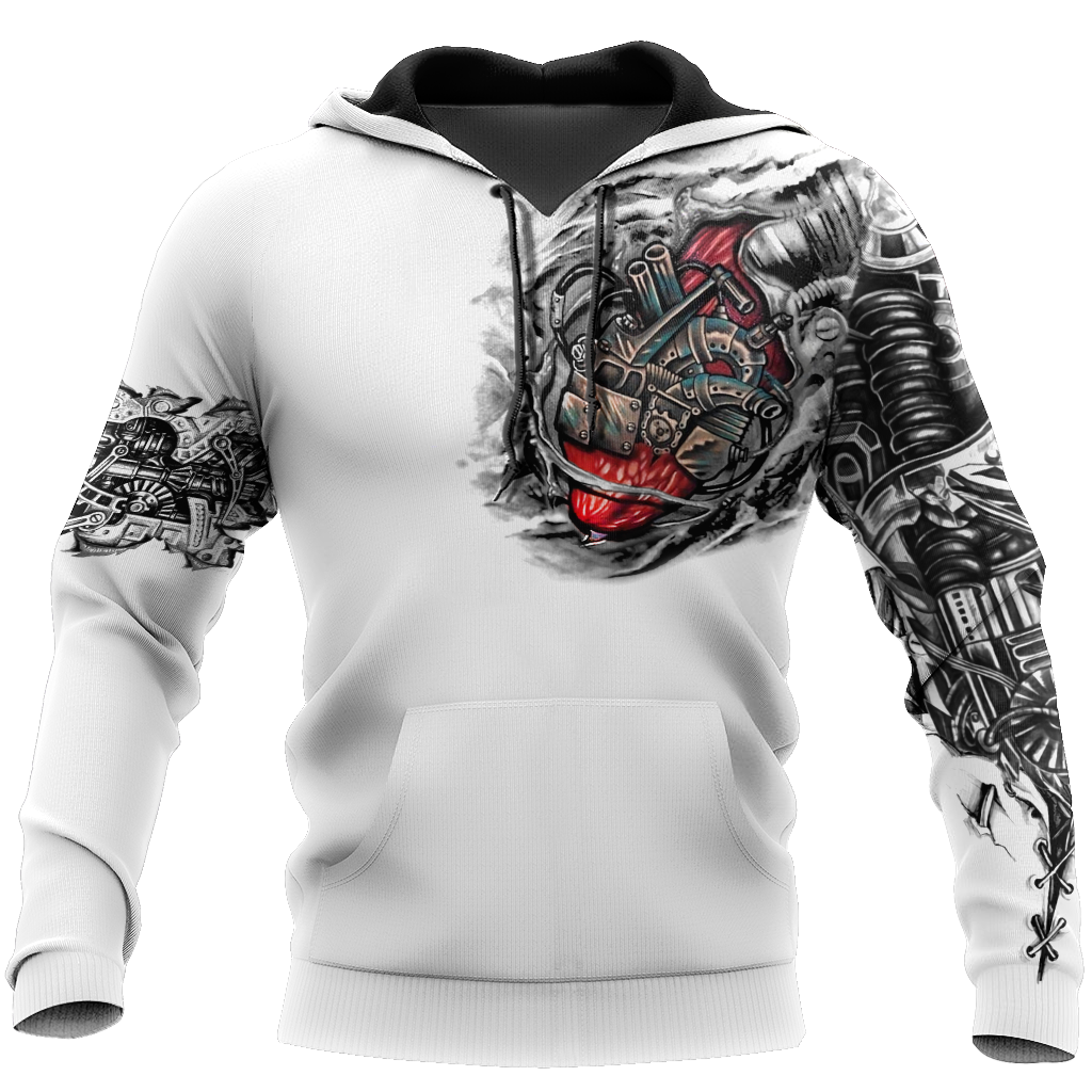 Mechanic Metal Tattoo 3D All Over Printed Shirts HAC180503 - Amaze Style™-Apparel