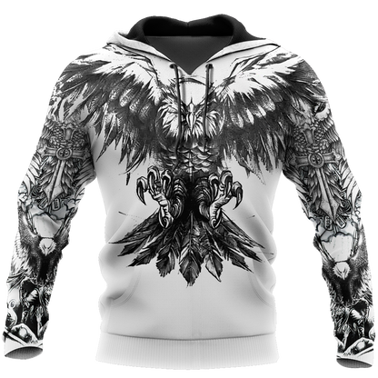Eagle Tattoo Art Hoodie T Shirt For Men and Women HAC300504-NM-Apparel-NM-Hoodie-S-Vibe Cosy™