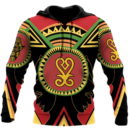 African Adinkra Sankofa Hoodie