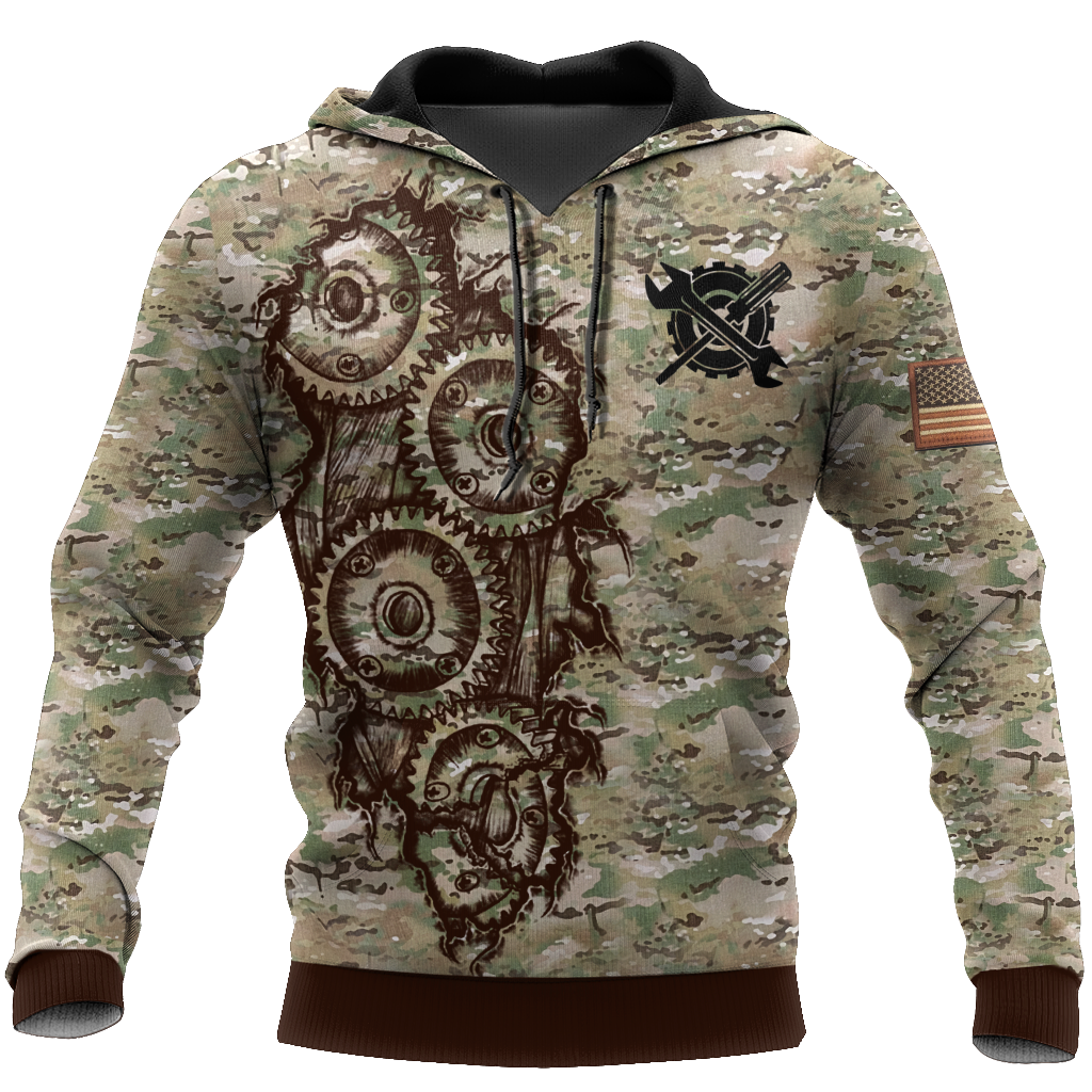 Mechanic Camo 3D All Over Printed Hoodie For Men and Women TN