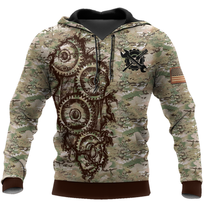 Mechanic Camo 3D All Over Printed Hoodie For Men and Women TN