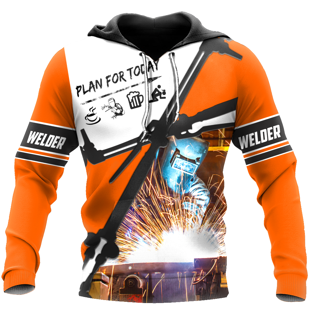 Premium Unisex All Over Printed Plan For Today Welder Shirts MEI