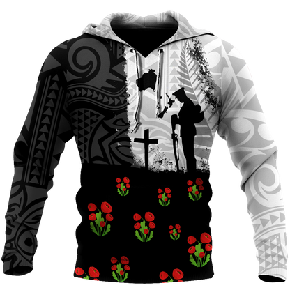 Anzac day new zealand australia lest we forget 3d all over printed shirt and short for man and women