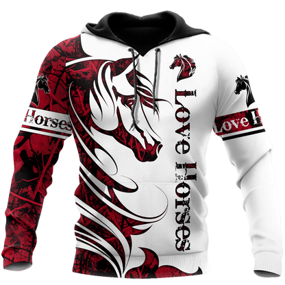 Horse Camo Red 3D All Over Printed Shirts Pi050501S1 - Amaze Style™-Apparel
