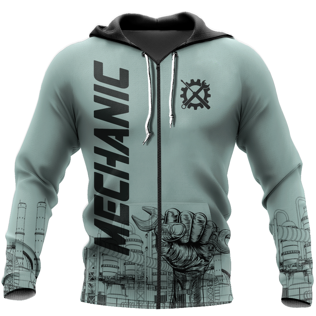 I'm Here Because You Broke Something All Over Printed Mechanic Hoodie For Men and Women TN