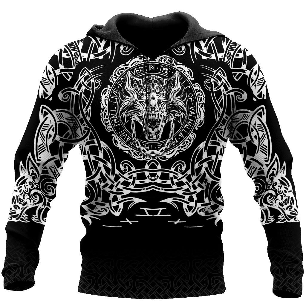 Fenrir Viking 3D Over Printed Hoodie for Men and Women-ML