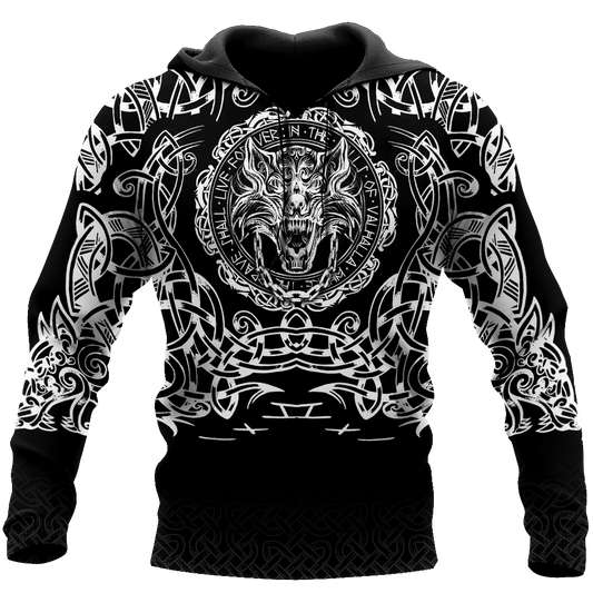 Fenrir Viking 3D Over Printed Hoodie for Men and Women-ML