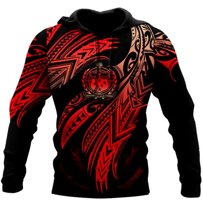 Amazing Samoa Polynesian 3D Tattoo Unisex Deluxe Hoodie ML