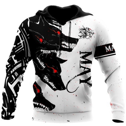 The Dark Wolf May 3D All Over Printed Unisex Deluxe Hoodie ML