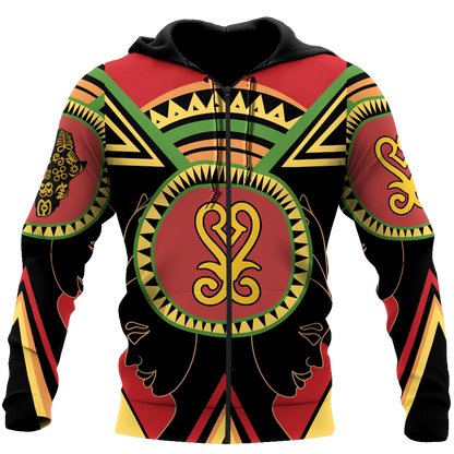 African Adinkra Sankofa Hoodie