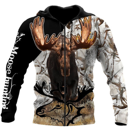 Personalized Name Moose Hunting 3D All Over Print Unisex Shirts