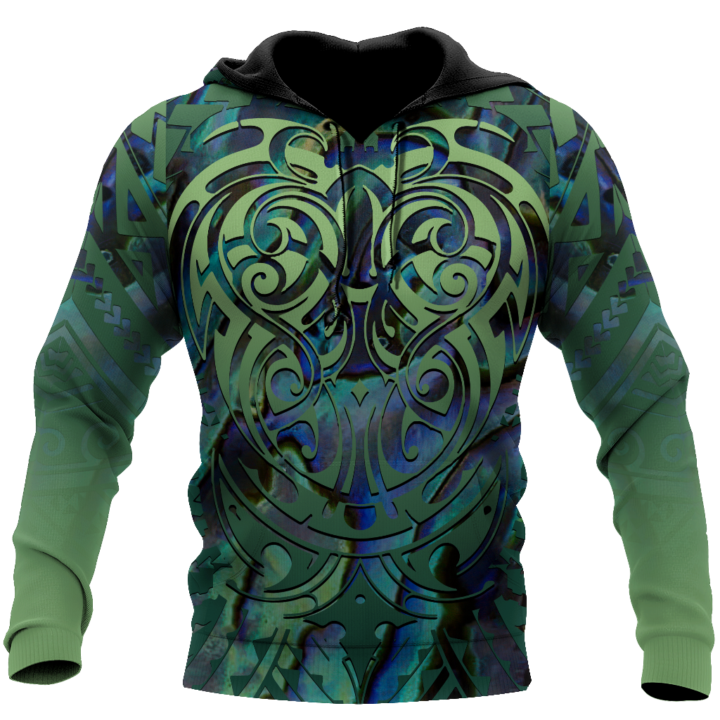 Maori hei matau paua shell  3d all over printed shirt and short for man and women
