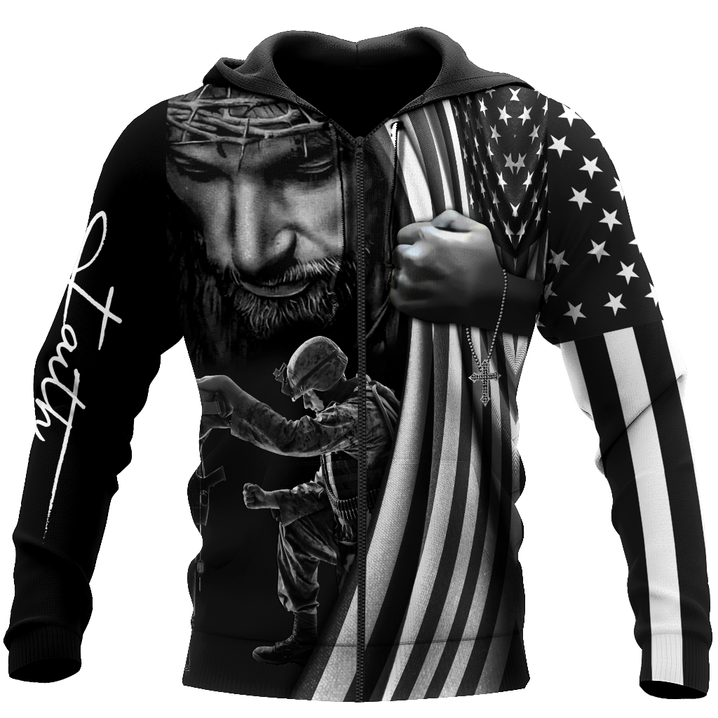 US Veteran One Nation Under God 3D All Over Printed Shirts TA09162002