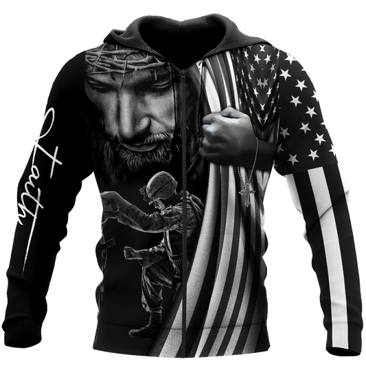 US Veteran One Nation Under God 3D All Over Printed Shirts TA09162002