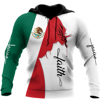 One Nation Under God Mexico Jesus 3D All Over Printed Shirts DQB10092002