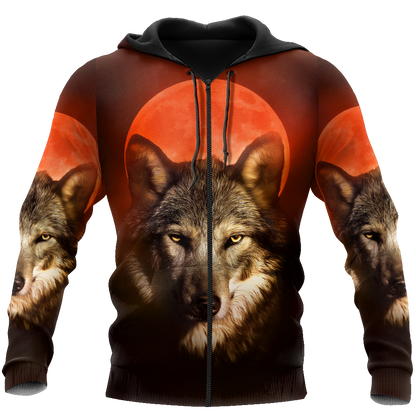 Wolf 3D All Over Print Hoodie T Shirt For Men and Women Pi04092005S