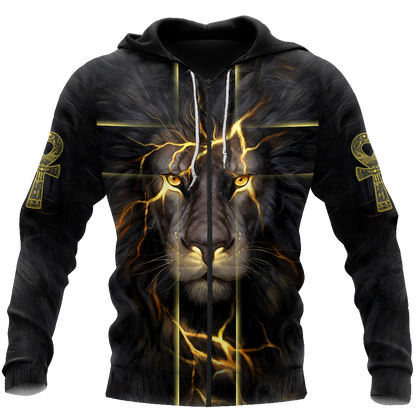 Black King-I Am Who I Am Ankh Symbol  3D All Over Printed Shirts For Men and Women Pi11062003S1