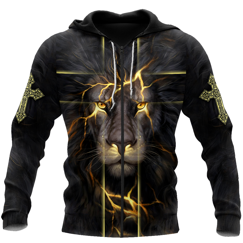 Black King-I Am Who I Am Christian Cross 3D All Over Printed Shirts For Men and Women Pi11062003
